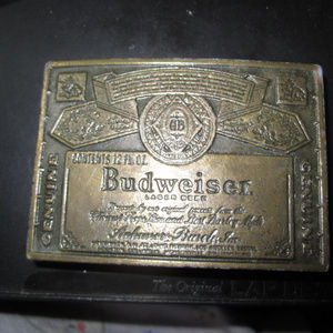 Vintage Budweiser Belt Buckle 12 Fl Oz